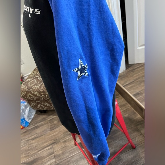 Dallas Cowboys Sweater Reebok Mens Blue Sz XL Football NFL Logo Black vintage - Picture 3 of 8